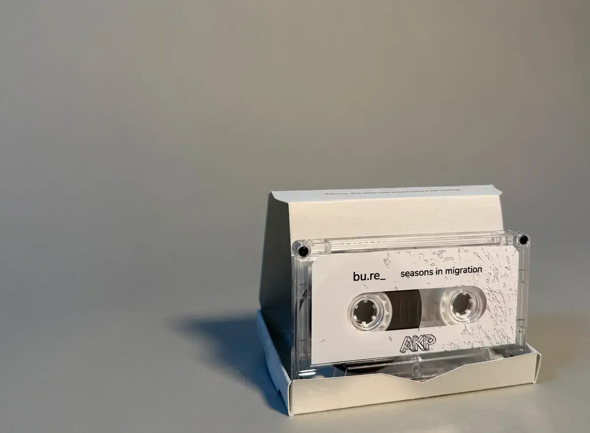 seasons in migration cassette on stand